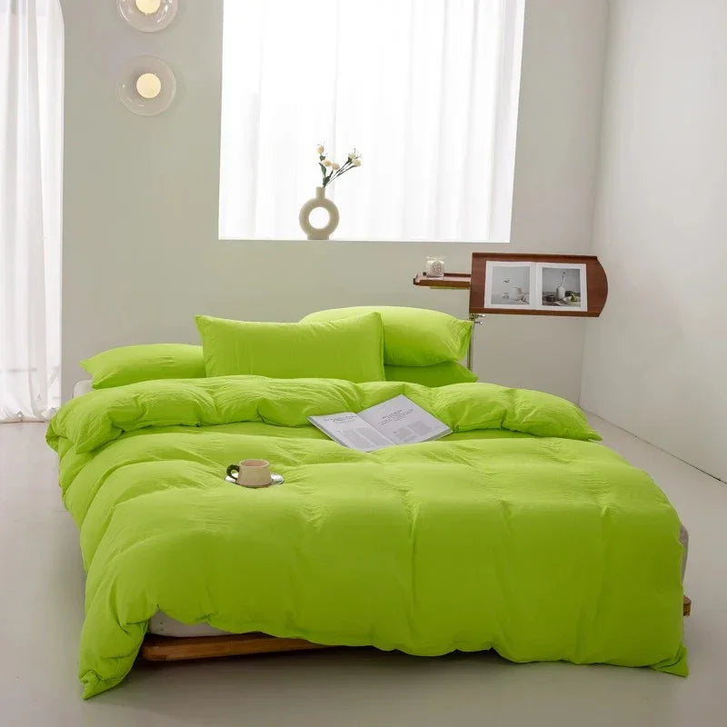 Set elegante di copripiumino e federe