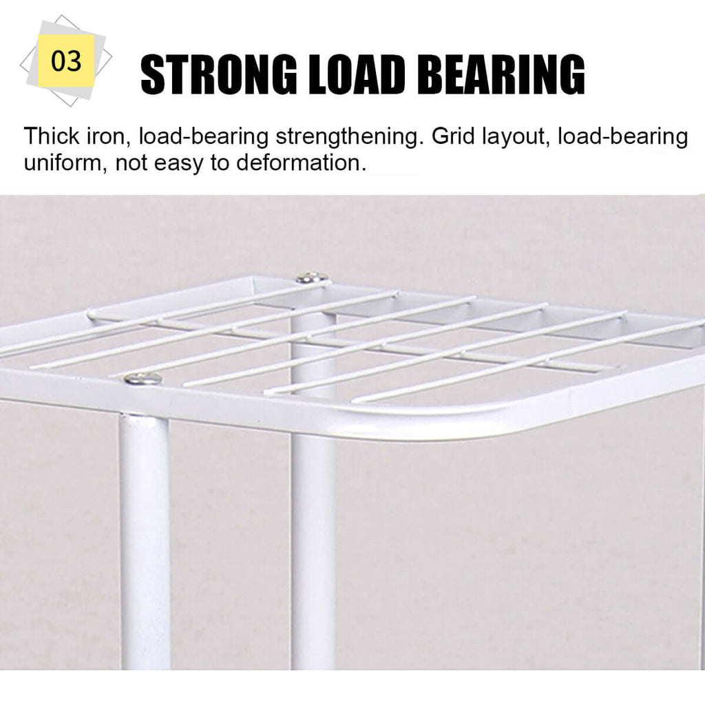 Tall 8-level planter stand for indoor and outdoor use