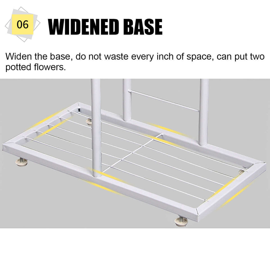 Tall 8-level planter stand for indoor and outdoor use