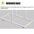 Tall 8-level planter stand for indoor and outdoor use