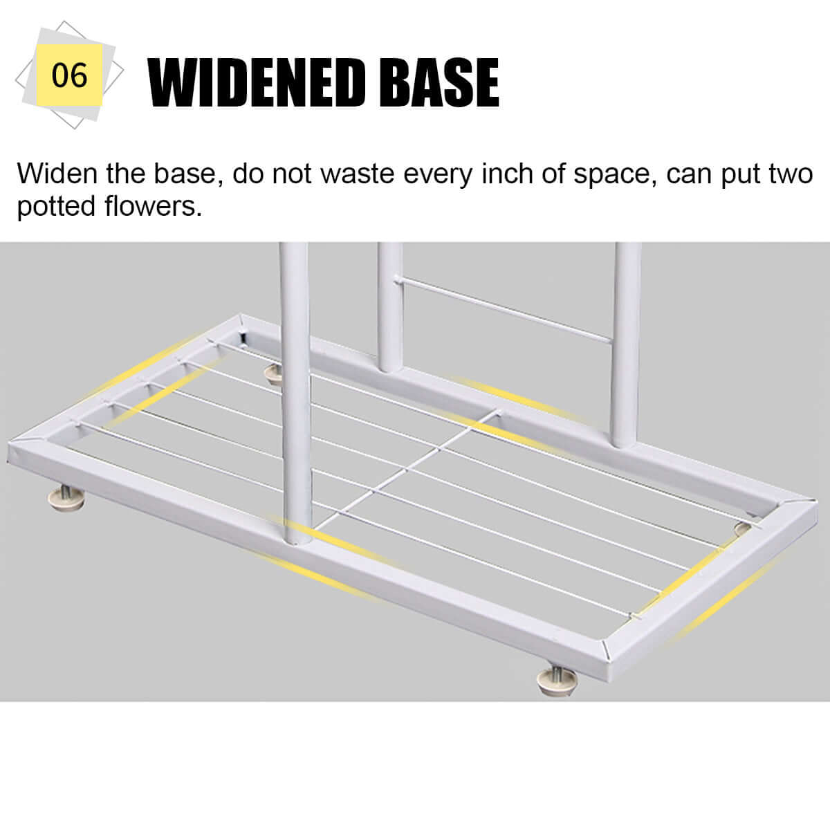 Tall 8-level planter stand for indoor and outdoor use