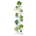 Tall 8-level planter stand for indoor and outdoor use