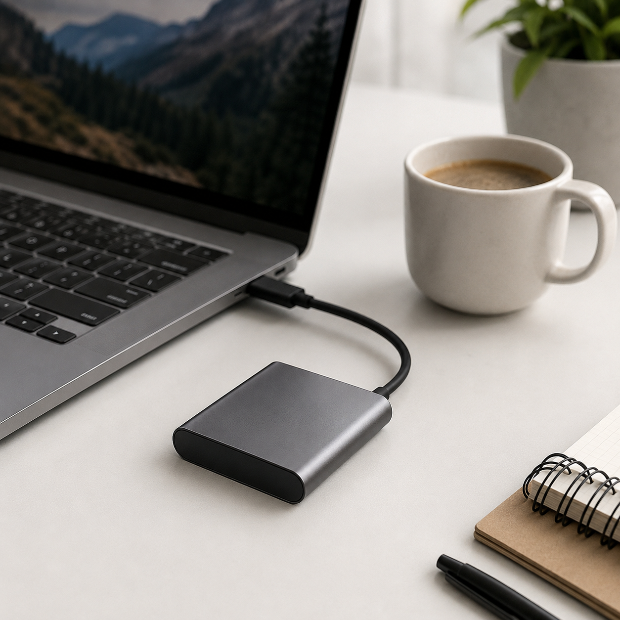 Przenośny Dysk SSD 2TB USB-C – Zewnętrzna Pamięć do Laptopa, PC i Telefonu