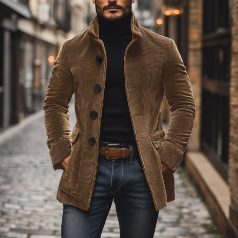 Cappotto aderente da uomo stile vintage corto stile casual