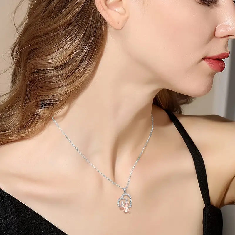 Collana senza tempo mamma e figlia a forma di cuore regalo per la Festa della Mamma