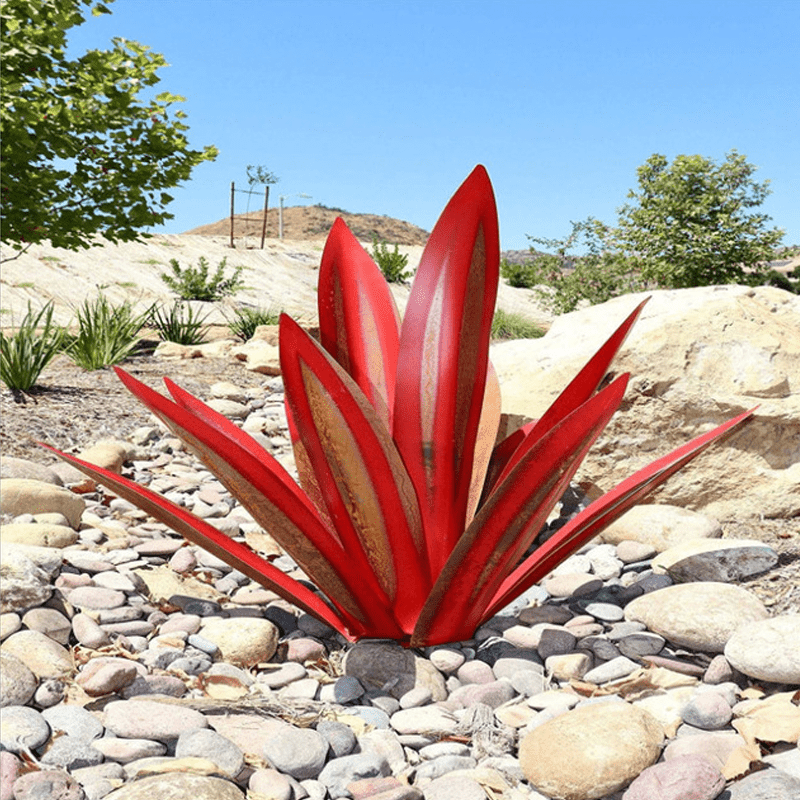 Pianta decorativa esterna lampada da giardino agave