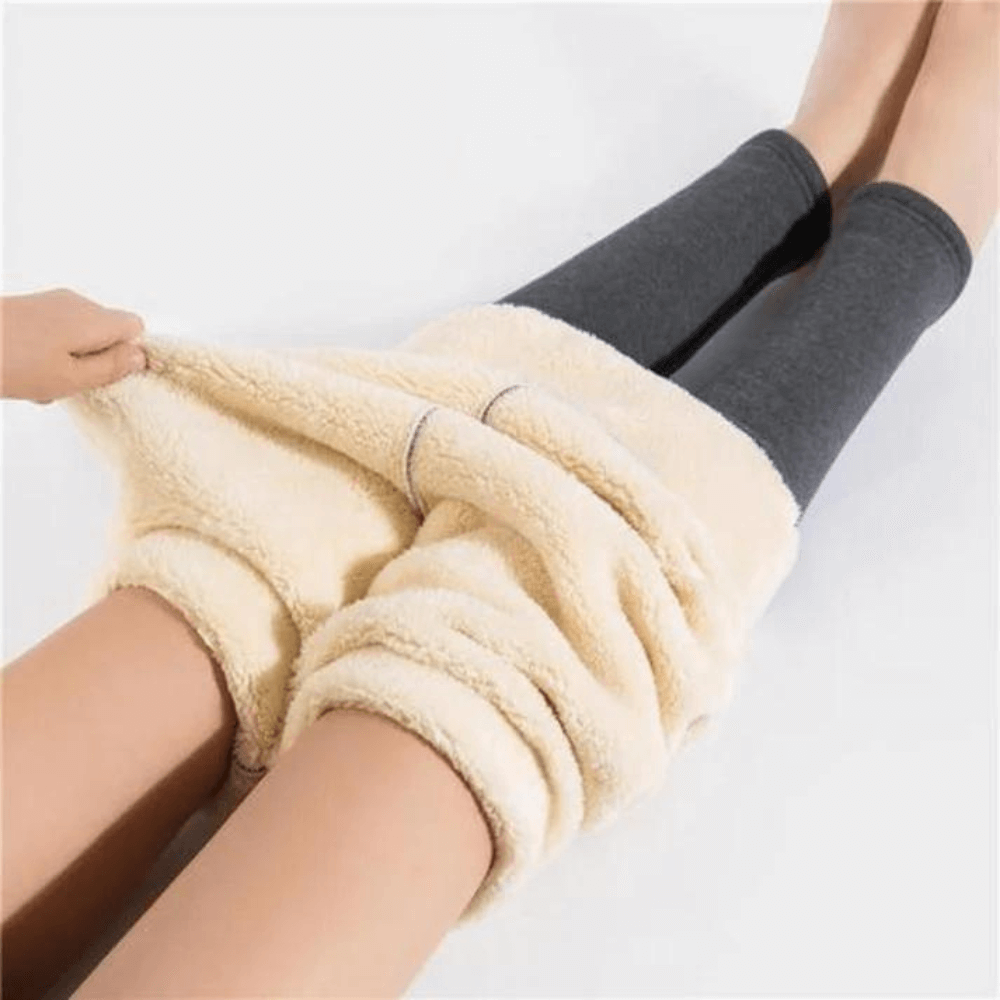Leggings invernali da donna termici con vita alta