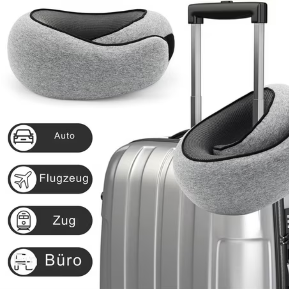 Wygodna poduszka podróżna z podparciem szyi