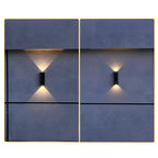 Lampe murale extérieure moderne avec éclairage solaire vers le haut et vers le bas