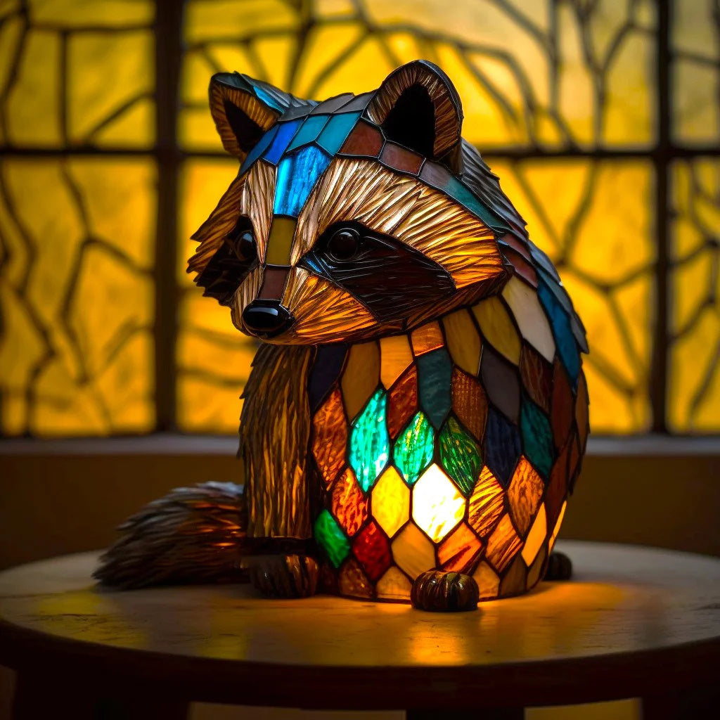 Decorative artistic animal glass table lamp for home interiors