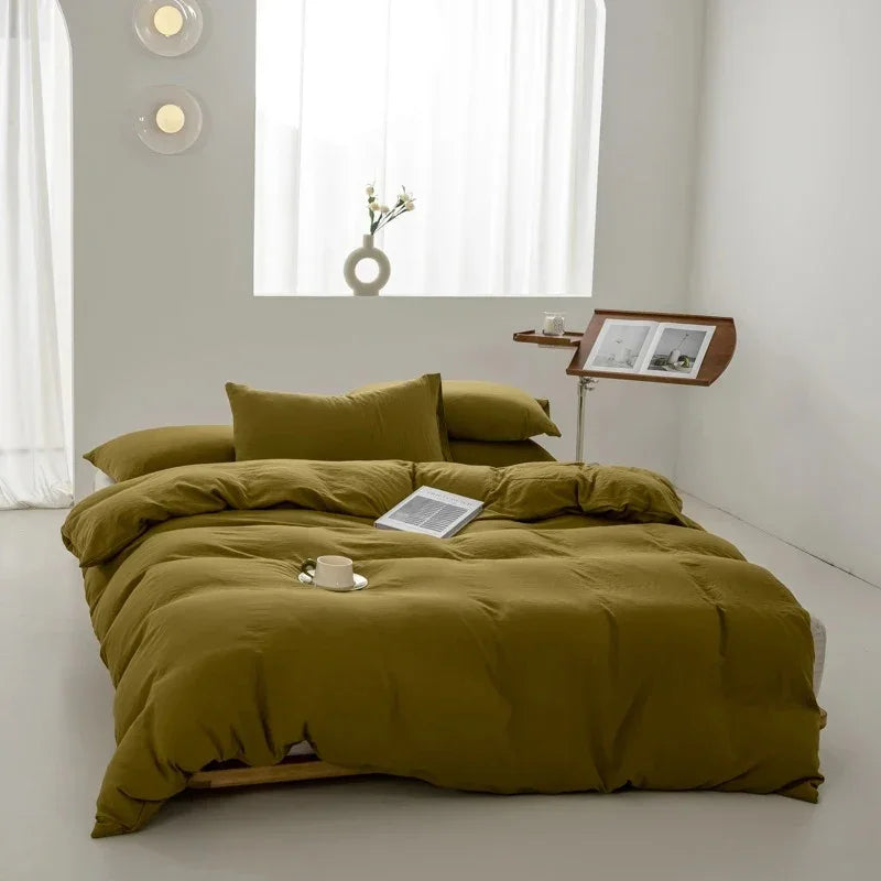 Set elegante di copripiumino e federe