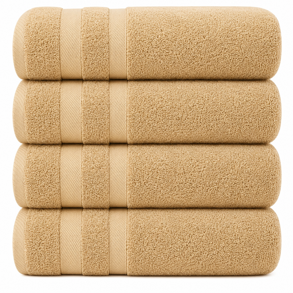 Lot de 4 serviettes de bain oversize 75 × 150 cm, absorbantes