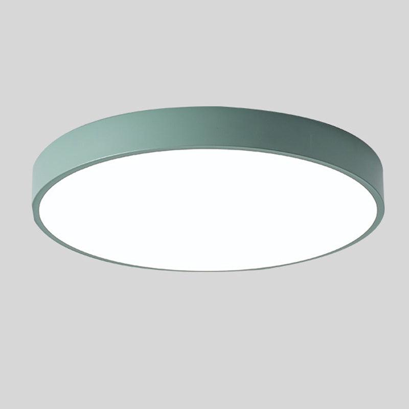 Lámpara de techo LED moderna de madera de montaje al ras