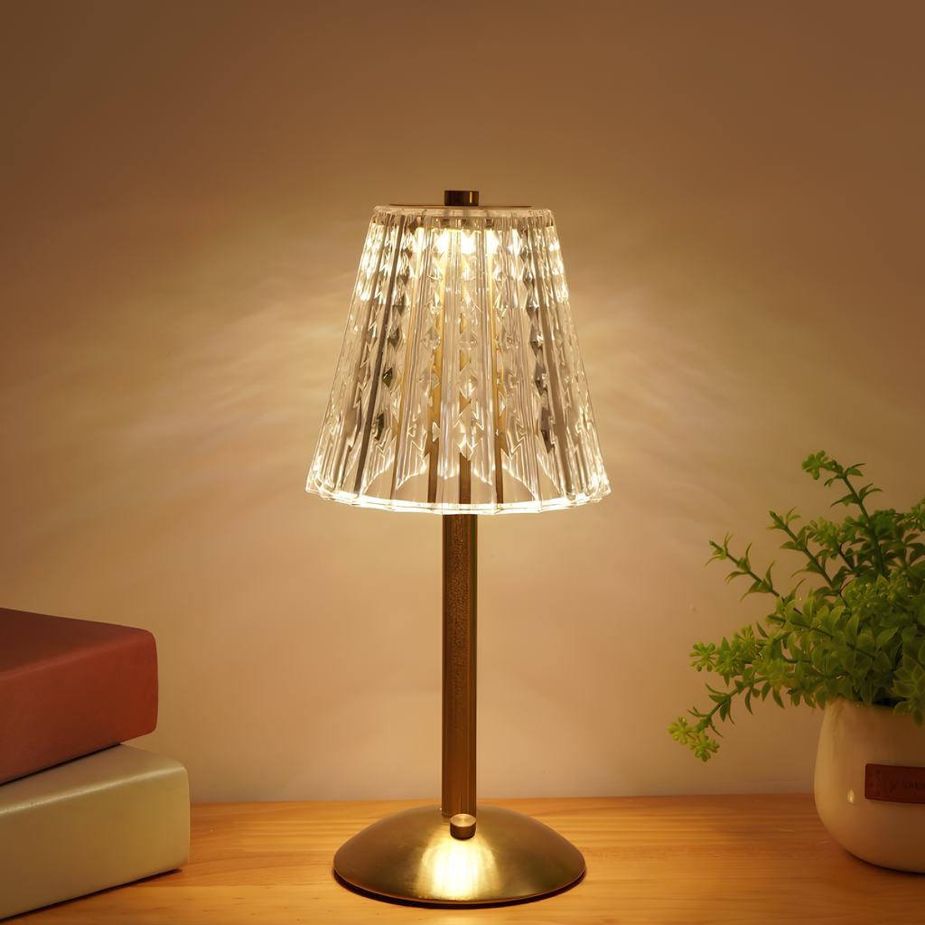 Lampada elegante LED in cristallo con touch e regolazione della luminosità