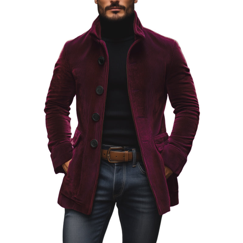 Cappotto aderente da uomo stile vintage corto stile casual