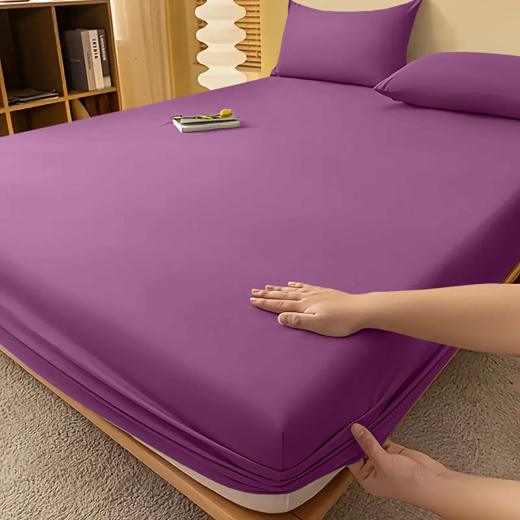 Fitted Sheet with Deep Corners Soft Wrinkle-Resistant