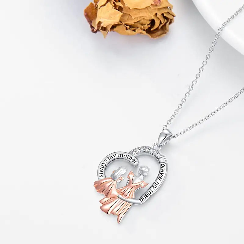 Collana senza tempo mamma e figlia a forma di cuore regalo per la Festa della Mamma