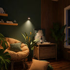 Wireless adjustable wall lamp with magnetic mount and 360° rotation