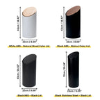 Minimalistyczny Wytrzymały kosz na śmieci Swing-Top z drewnianą pokrywą