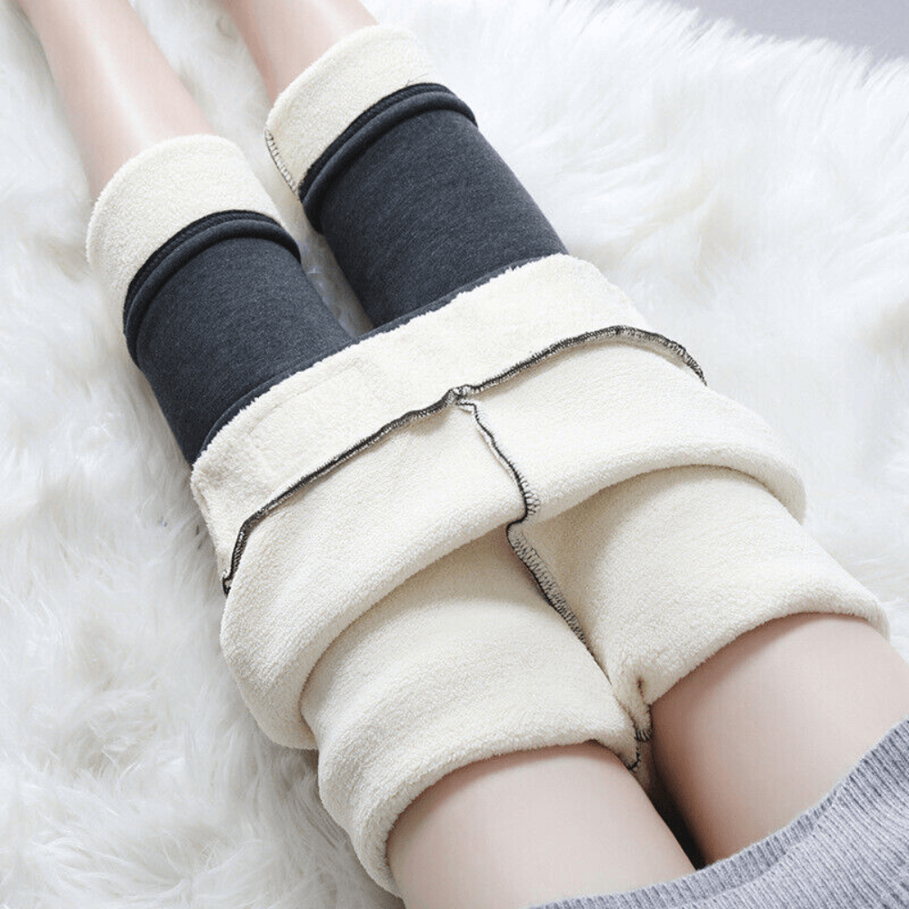 Leggings invernali da donna termici con vita alta