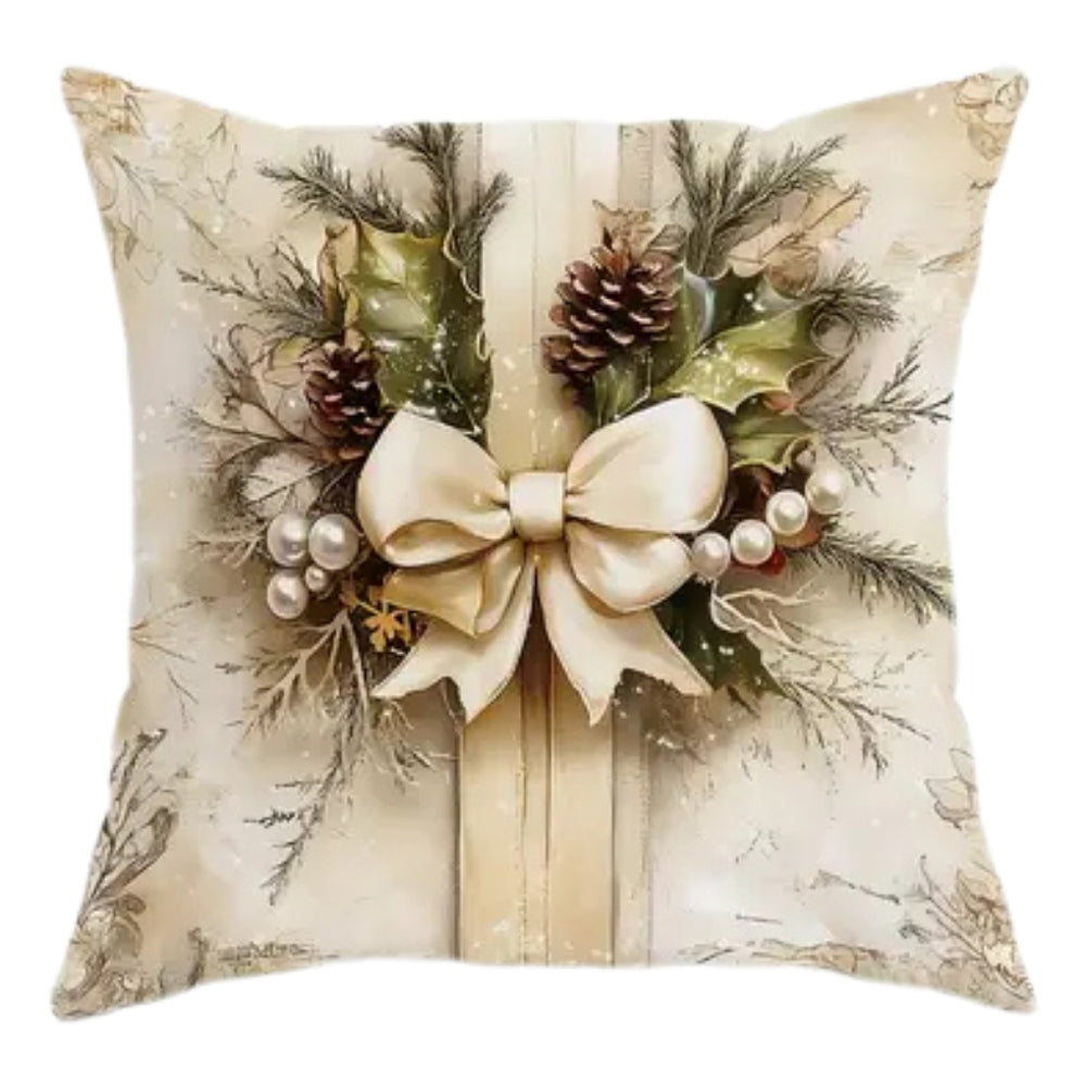 Decorative festive warm velvet pillows