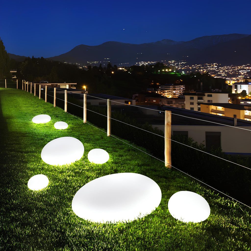 Wireless rainproof outdoor lighting for garden and pathways