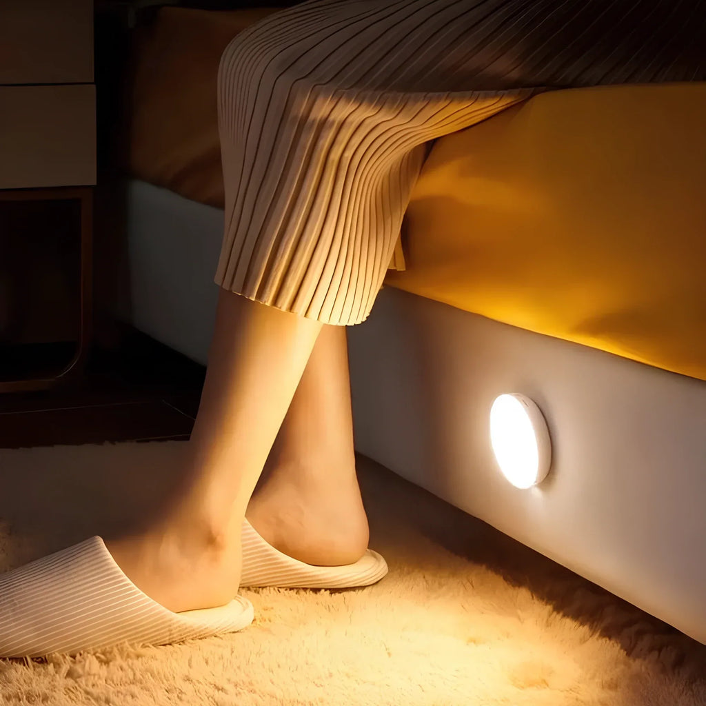 Automatyczna energooszczędna okrągła lampa LED z czujnikiem ruchu