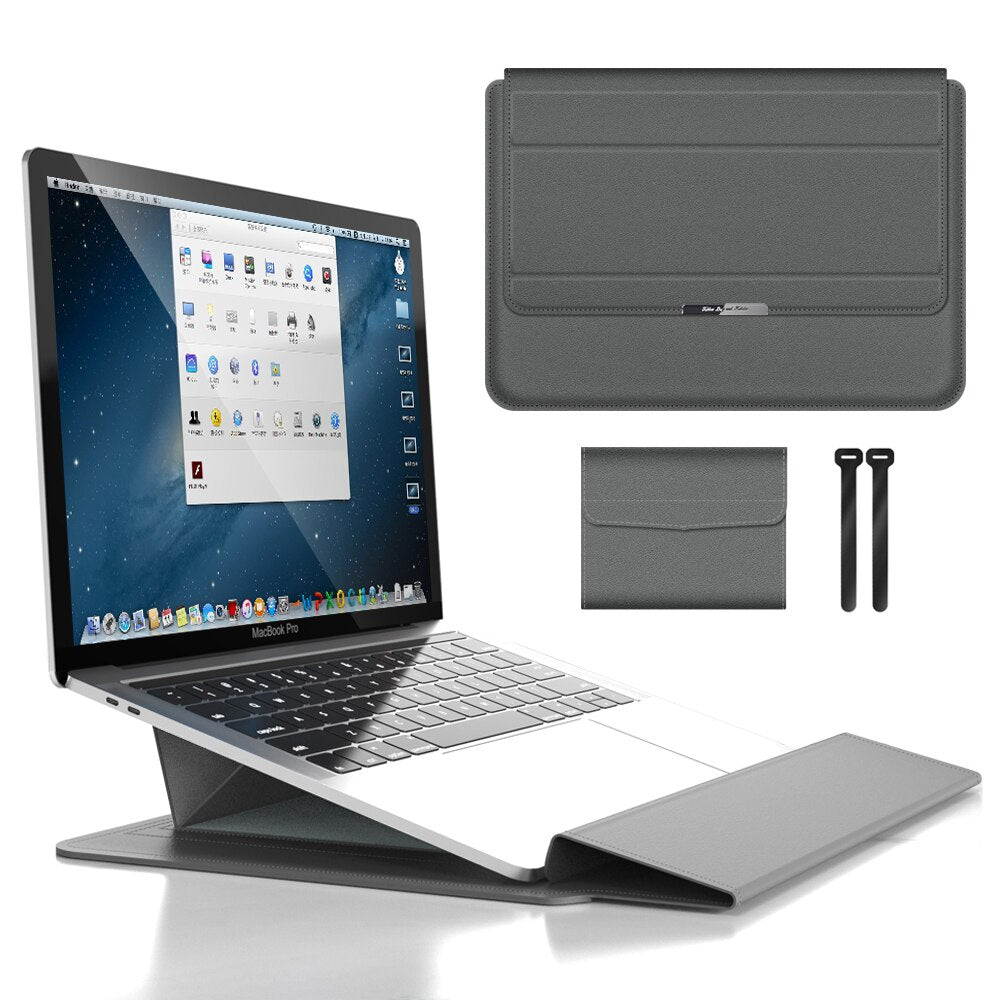 Protective laptop bag with built-in stand