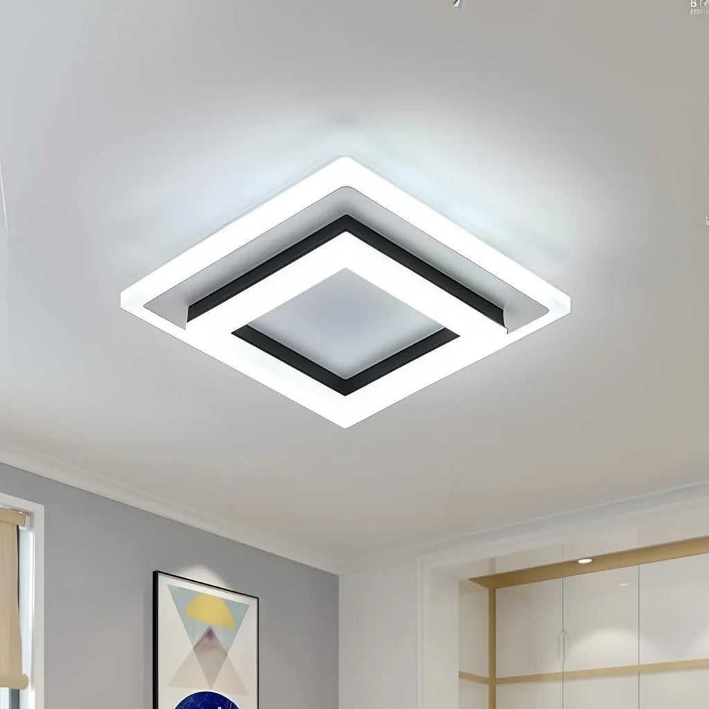 Sufitowa Lampa LED Ultracienka Kwadratowa Skandynawska Geometryczna