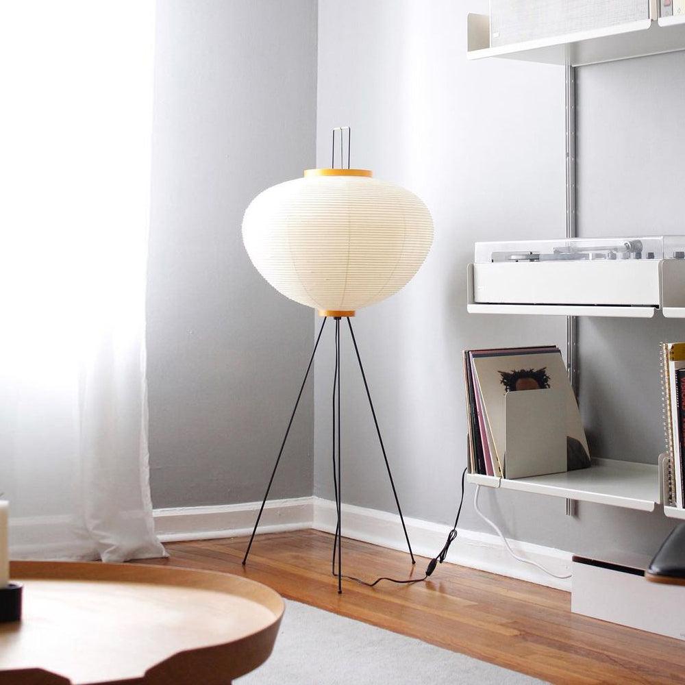 Lampa podłogowa w stylu japońskim Nastrojowe miękkie oświetlenie