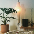 Lampa podłogowa w stylu japońskim Nastrojowe miękkie oświetlenie