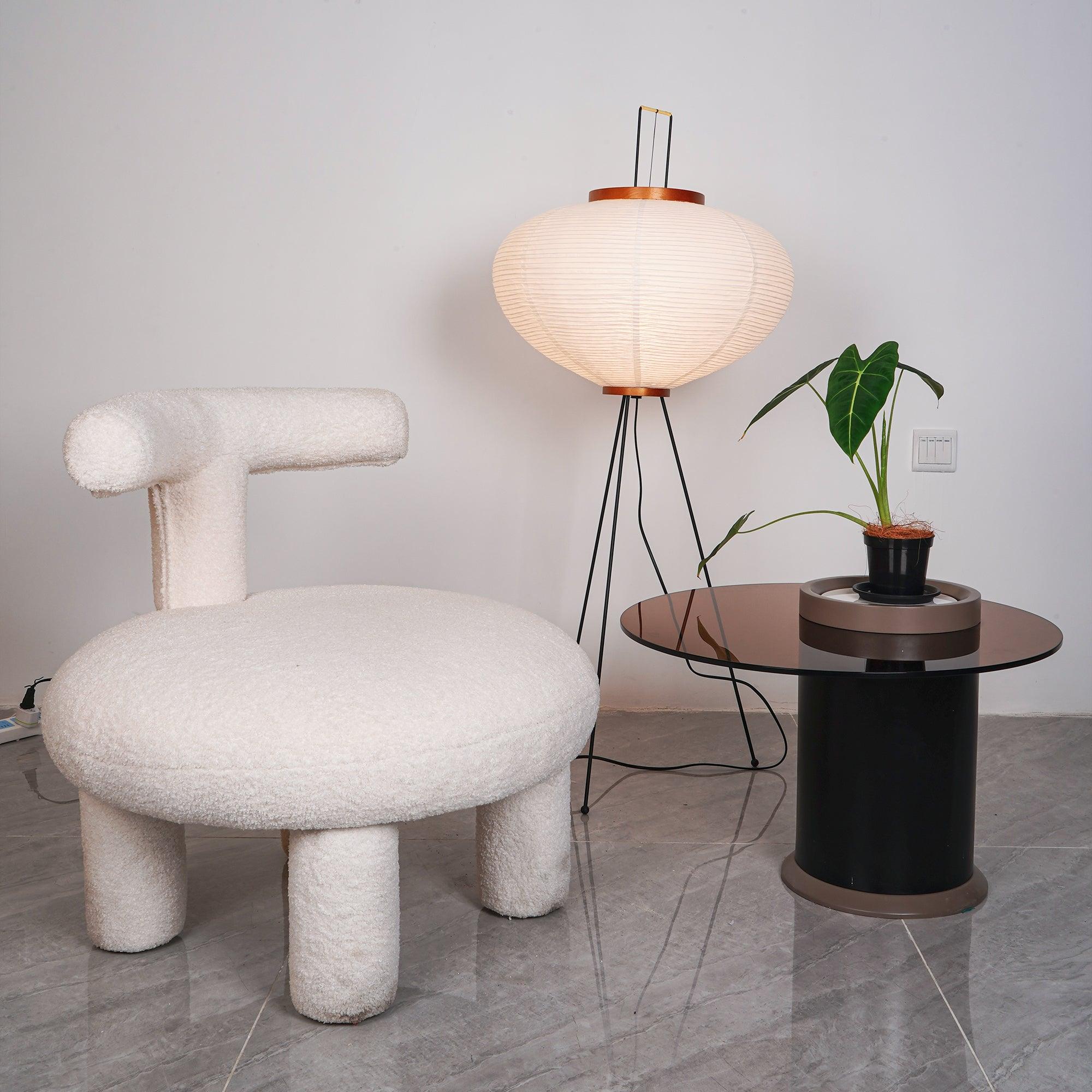 Lampa podłogowa w stylu japońskim Nastrojowe miękkie oświetlenie