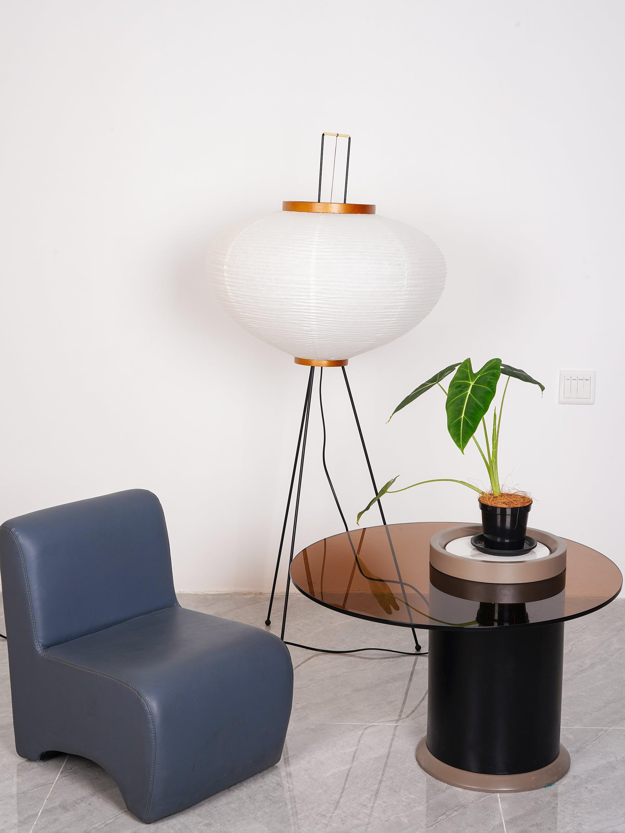 Lampa podłogowa w stylu japońskim Nastrojowe miękkie oświetlenie