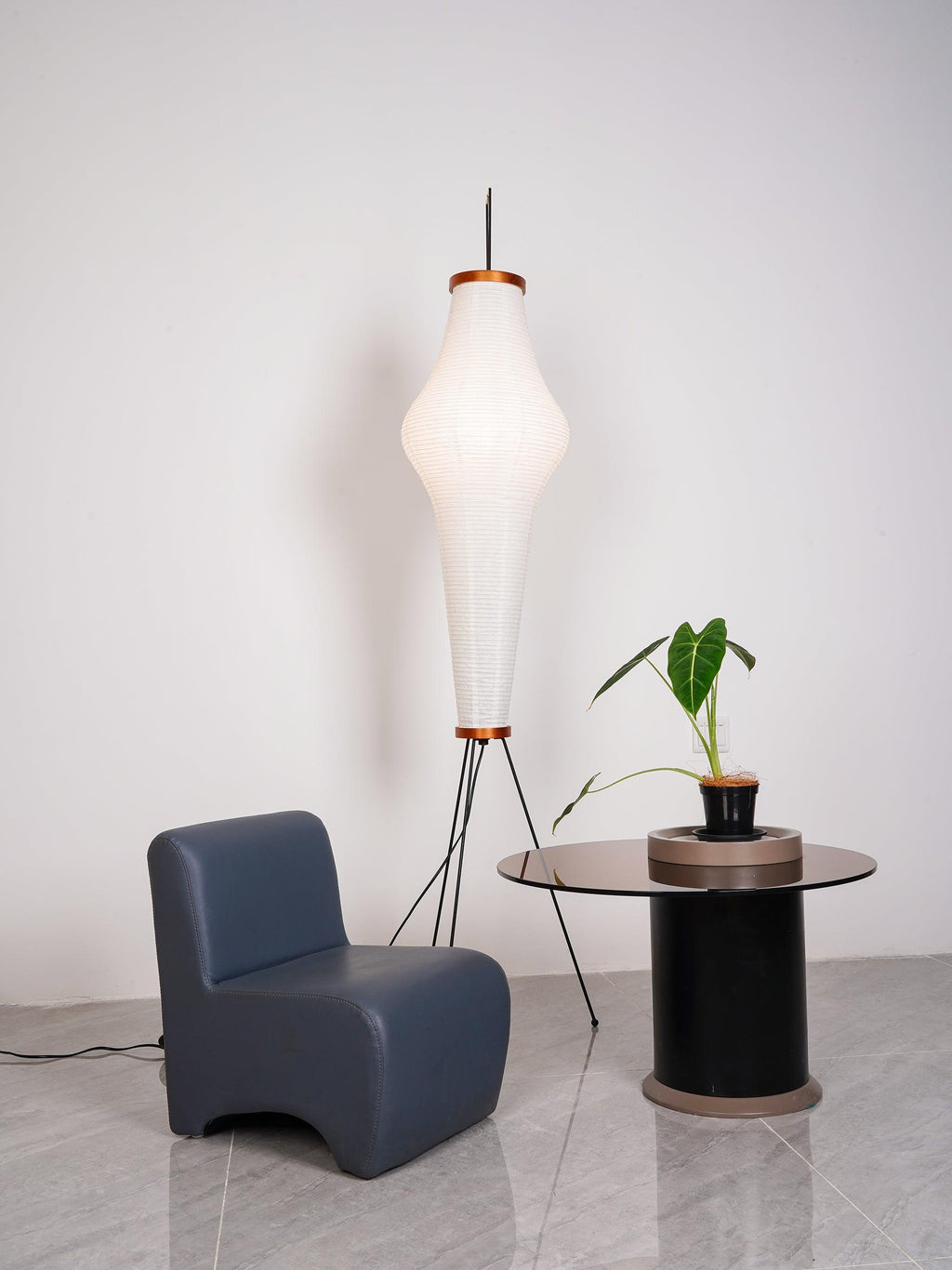 Lampa podłogowa w stylu japońskim Nastrojowe miękkie oświetlenie
