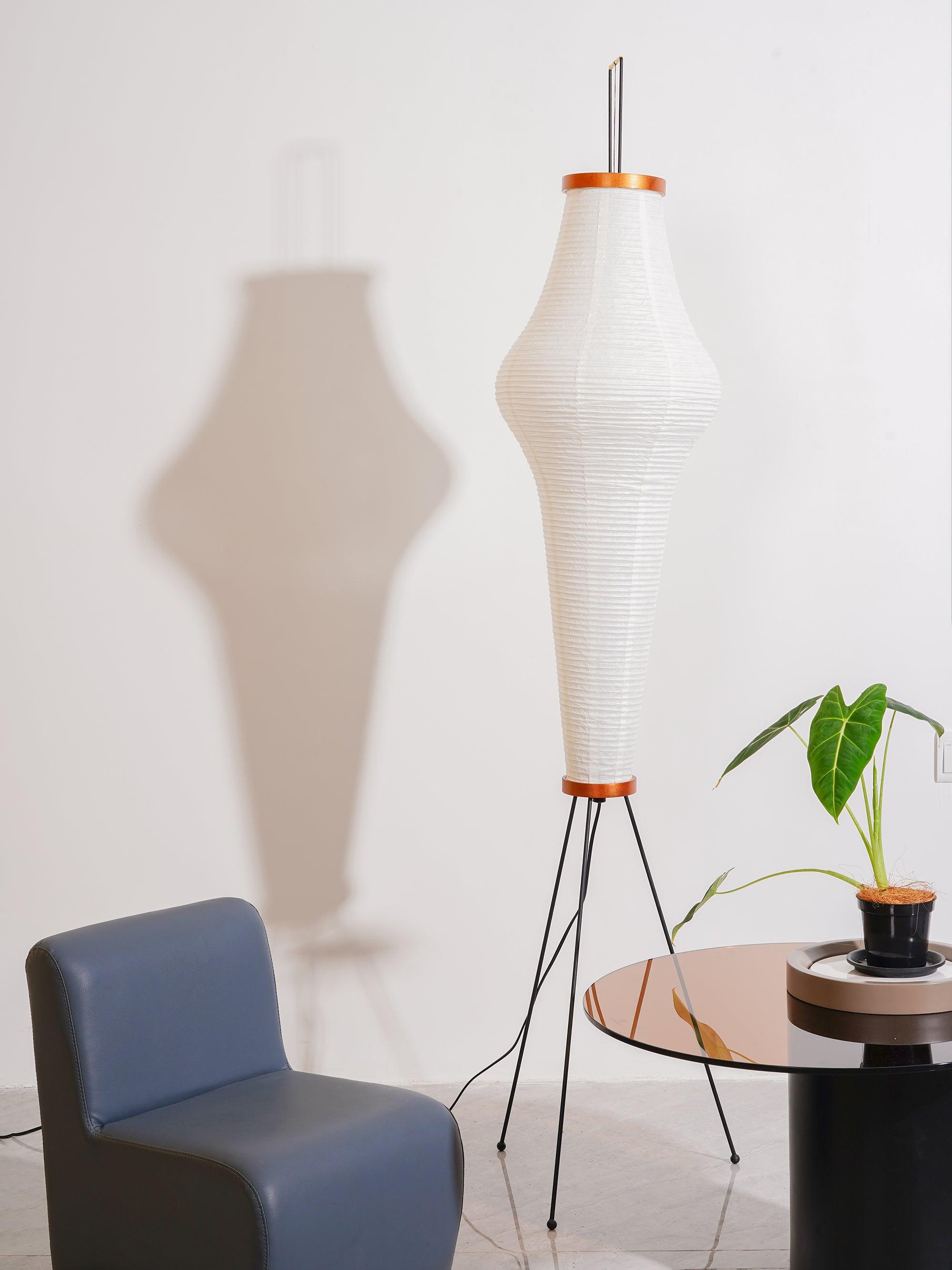 Lampa podłogowa w stylu japońskim Nastrojowe miękkie oświetlenie