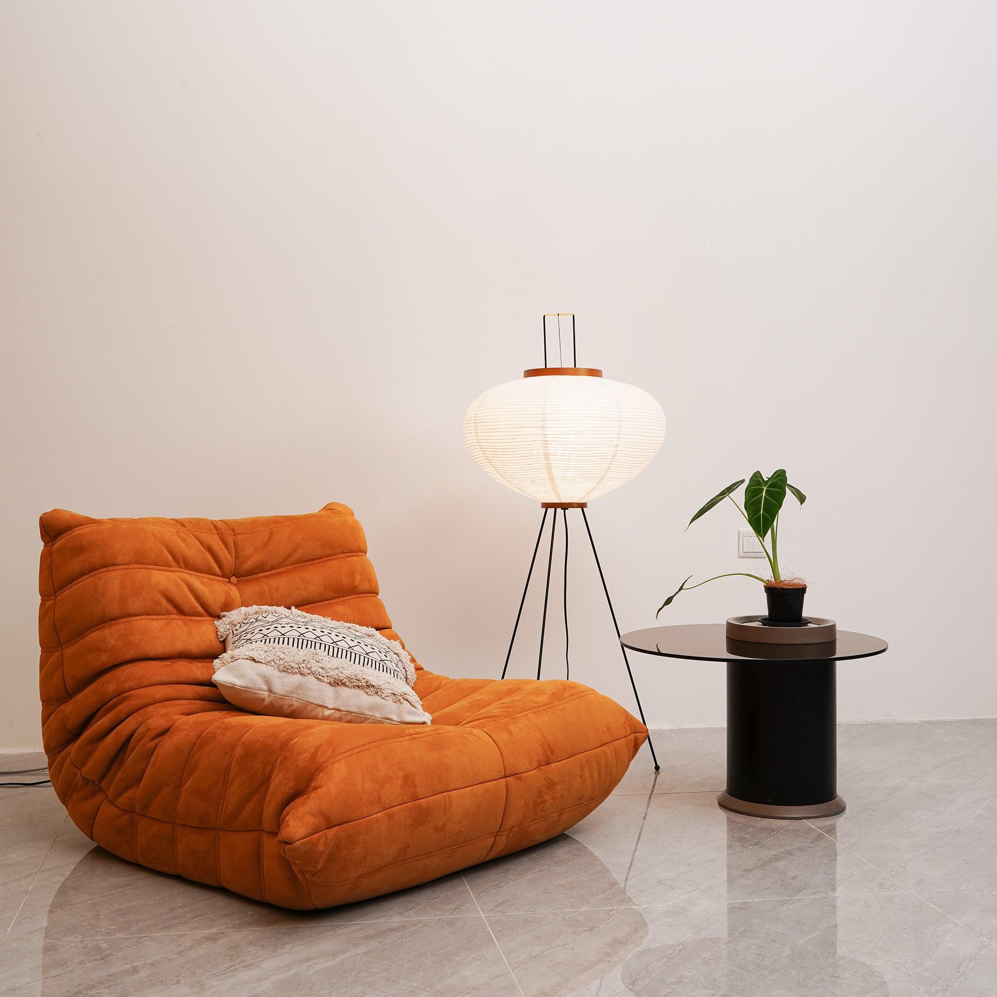 Lampa podłogowa w stylu japońskim Nastrojowe miękkie oświetlenie