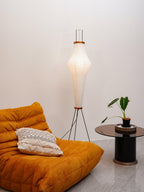 Lampa podłogowa w stylu japońskim Nastrojowe miękkie oświetlenie