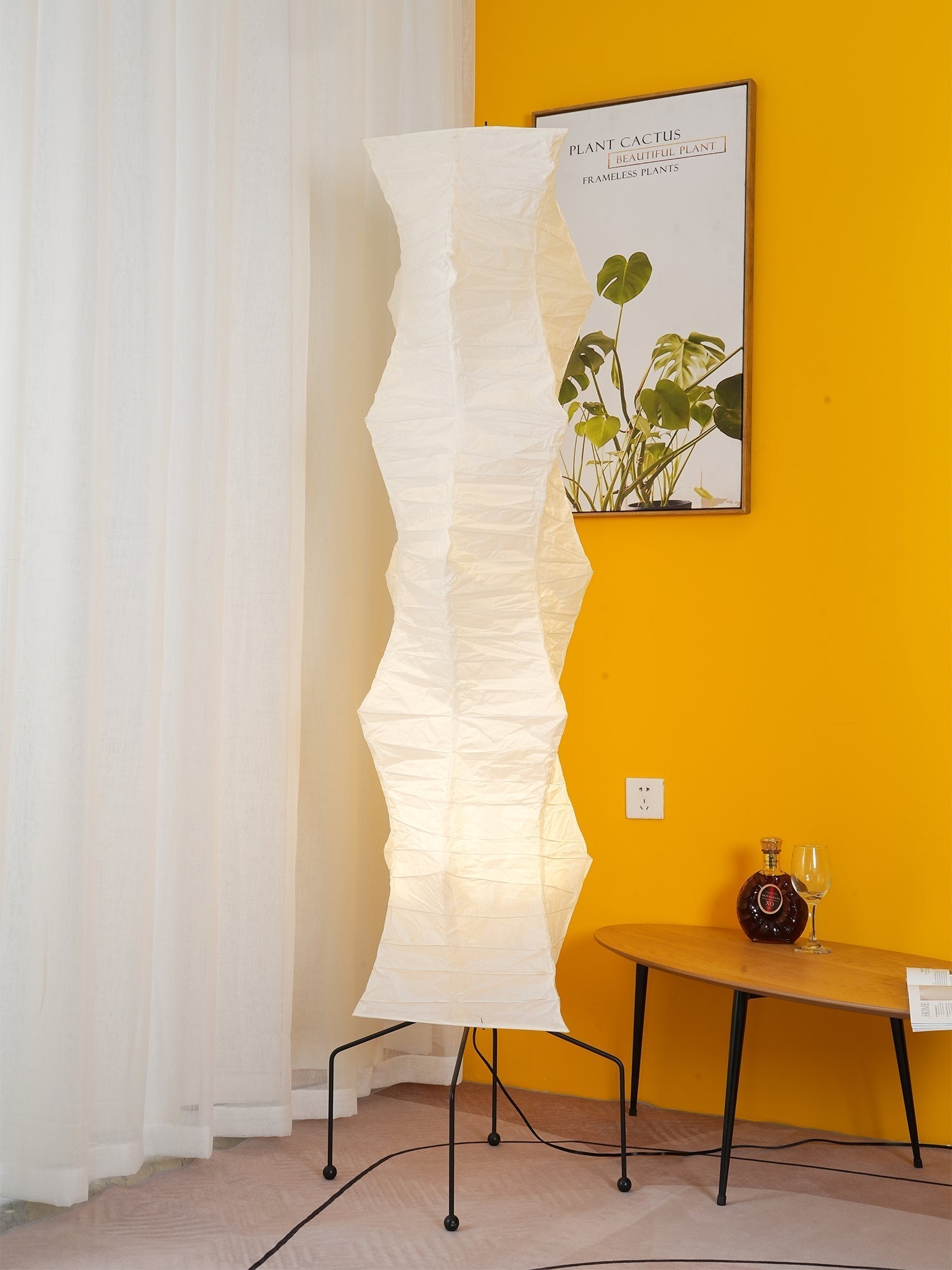 Lampa podłogowa w stylu japońskim Nastrojowe miękkie oświetlenie