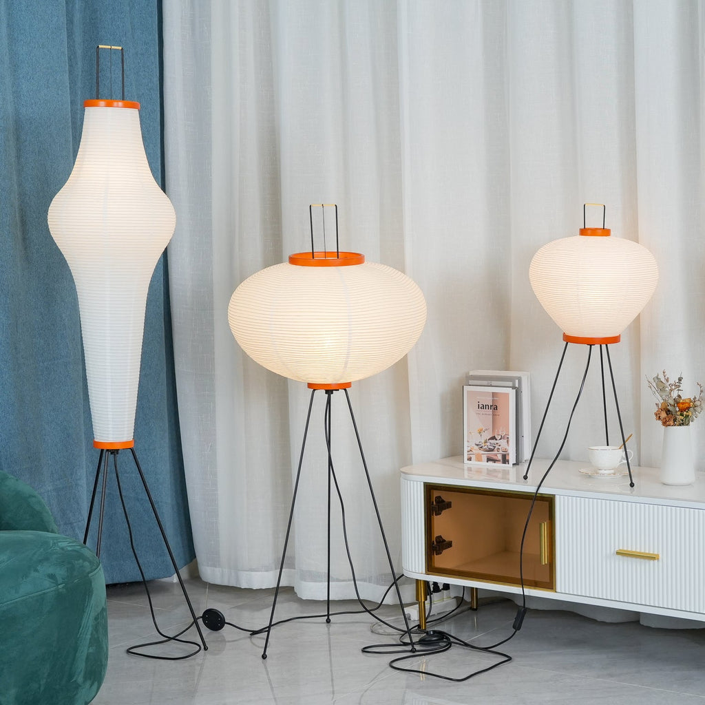 Lampa podłogowa w stylu japońskim Nastrojowe miękkie oświetlenie