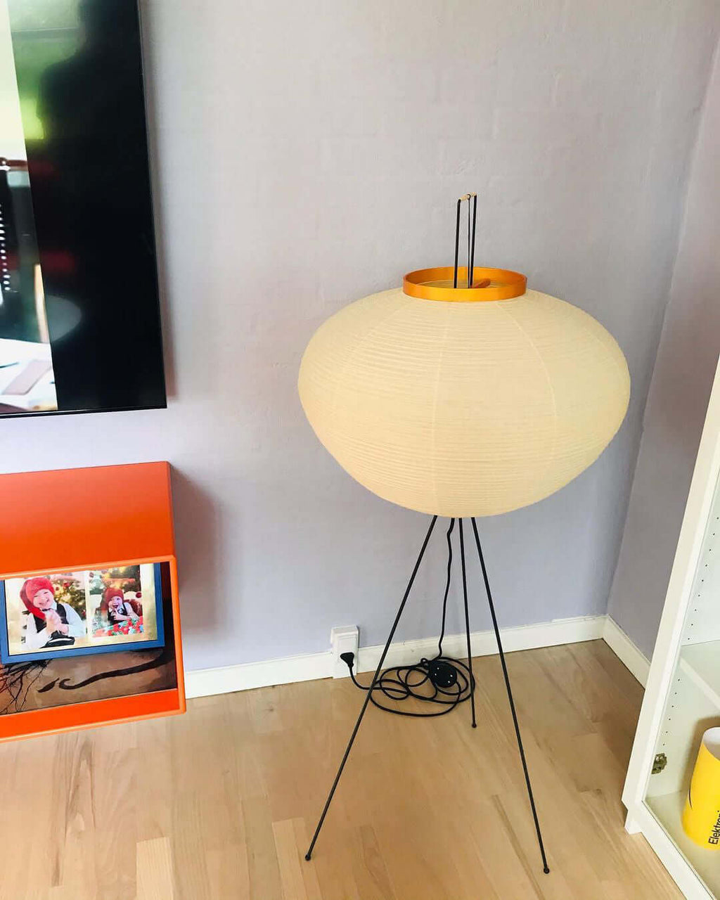 Lampa podłogowa w stylu japońskim Nastrojowe miękkie oświetlenie