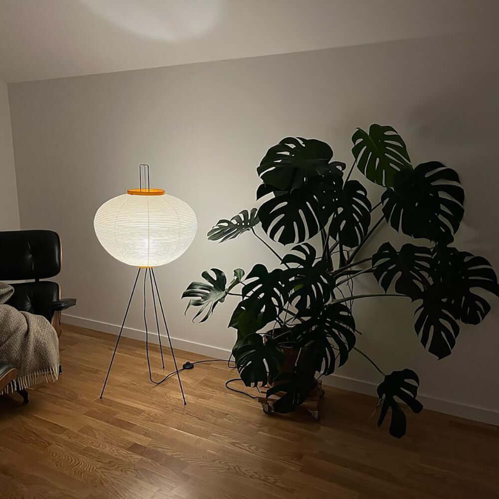 Lampa podłogowa w stylu japońskim Nastrojowe miękkie oświetlenie