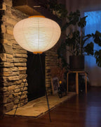 Lampa podłogowa w stylu japońskim Nastrojowe miękkie oświetlenie