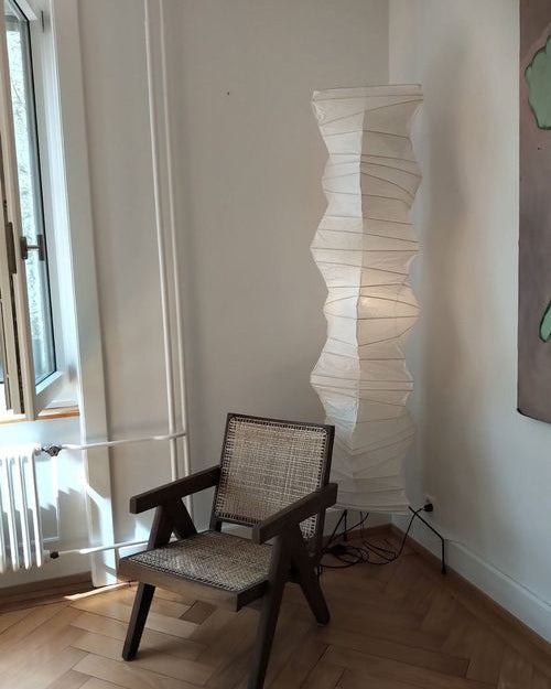 Lampa podłogowa w stylu japońskim Nastrojowe miękkie oświetlenie