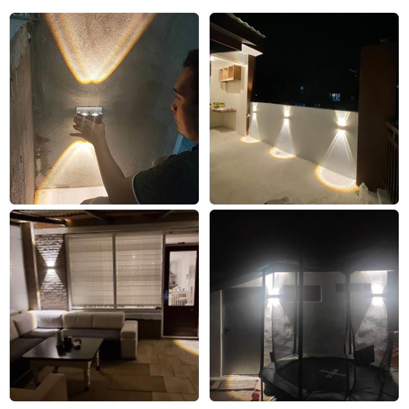 Wodoodporna zewnętrzna lampa LED ogrodowa smukła energooszczędna lampa