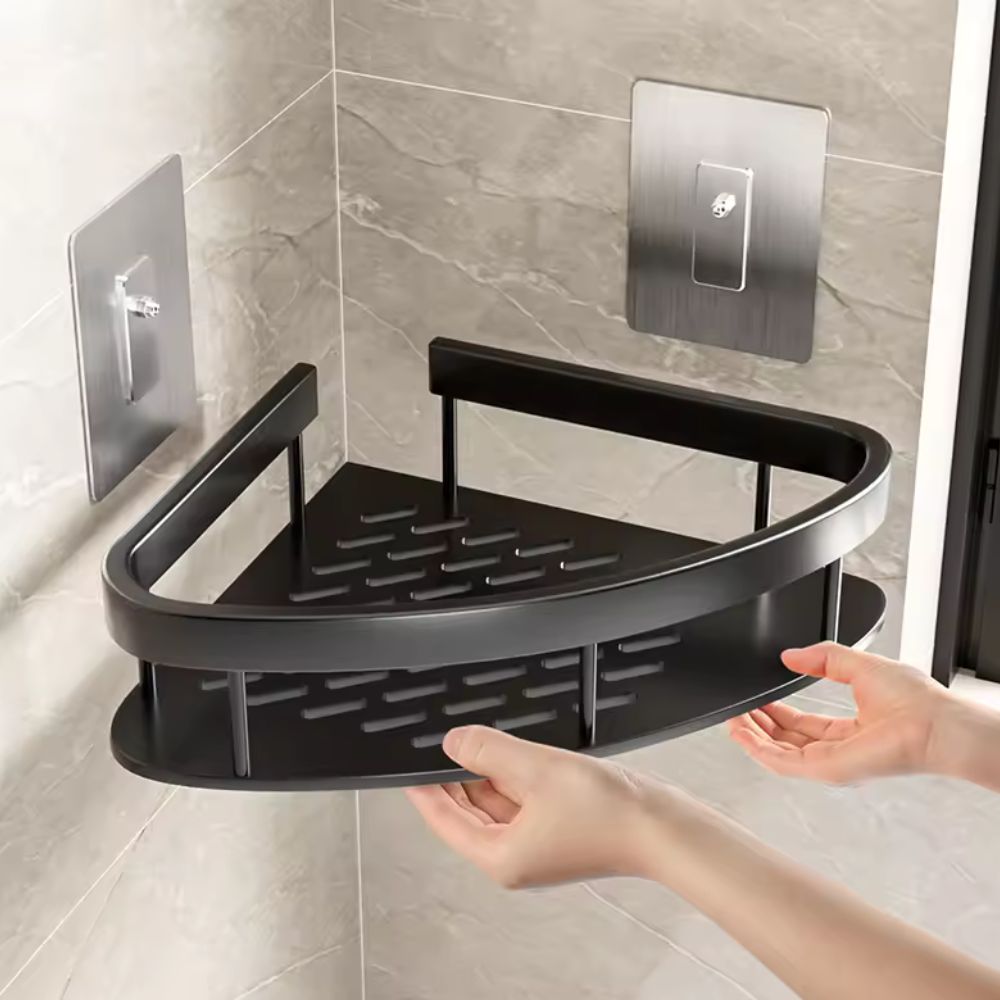 Eckige gebogene Duschablage, Badezimmer-Organizer