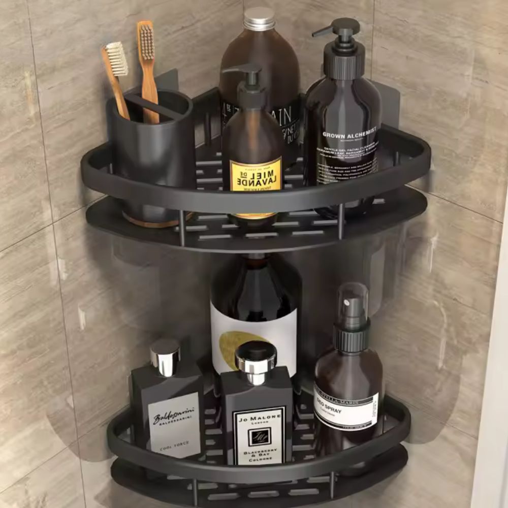 Eckige gebogene Duschablage, Badezimmer-Organizer