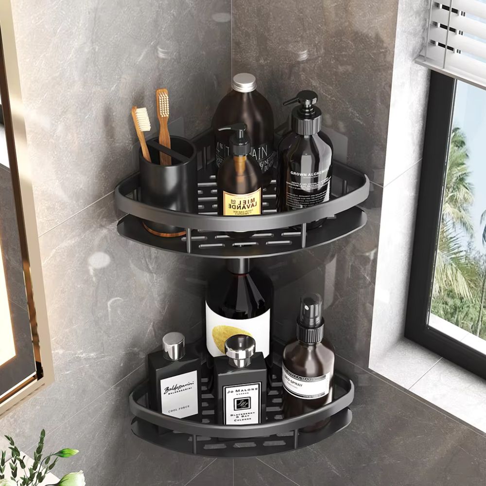 Eckige gebogene Duschablage, Badezimmer-Organizer