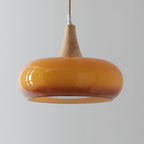 Practical cozy warm colorful glass pendant lamp for home interiors