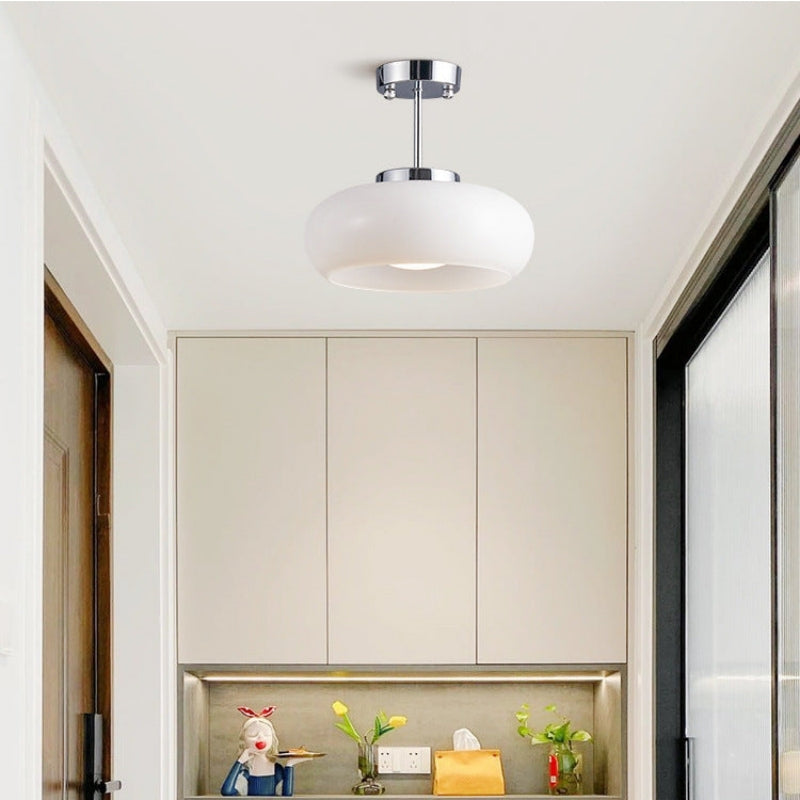 Odcień bursztynowy Okrągła Lampa Sufitowa Ciepłe Światło do Salonu i Sypialni