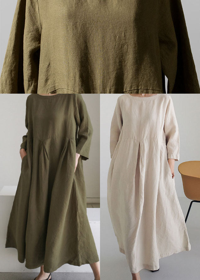 Women's Casual Patchwork Loose Midi Dress with Pockets